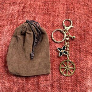 GOLD WHEEL Bag Charm ☸